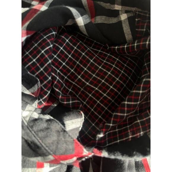 J. Jill Perfect Plaid Tunic Button Front Shirt Top Plus Size 2X Black Red Pocket - Picture 7 of 9